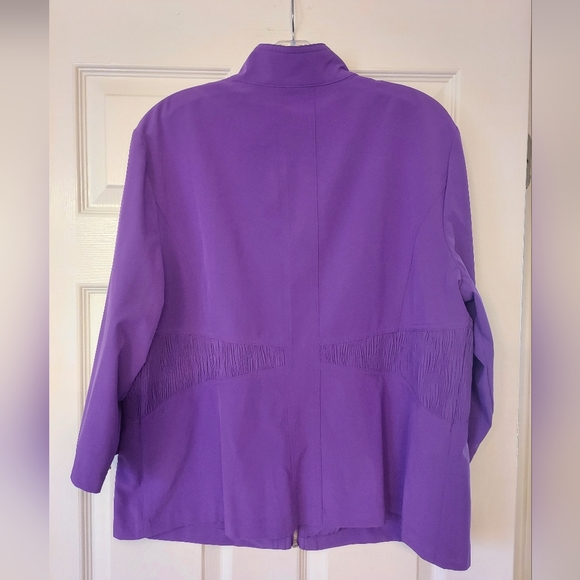 Zenergy Chicos Womens Athletic jacket coat size XL 3 zip up Purple lightweight - Picture 8 of 9